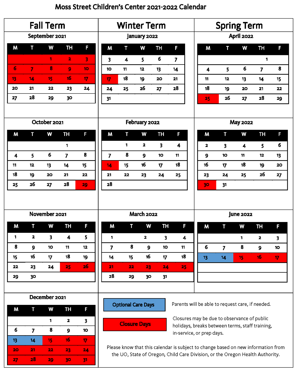 Oregon State 2022 Academic Calendar Customize and Print
